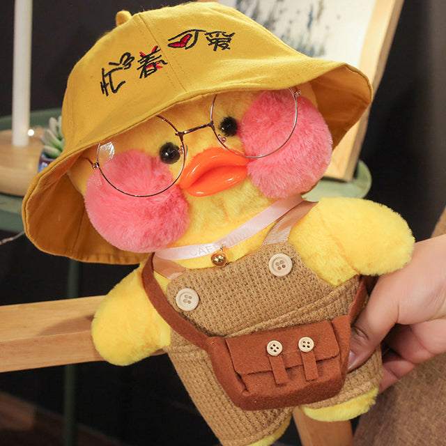 30cm Kawaii Plush Toy Duck Lalafanfan Duck Stuffed Animal Soft Doll Coffee Yellow Ducks Creative Birthday Gift for Girl Children
