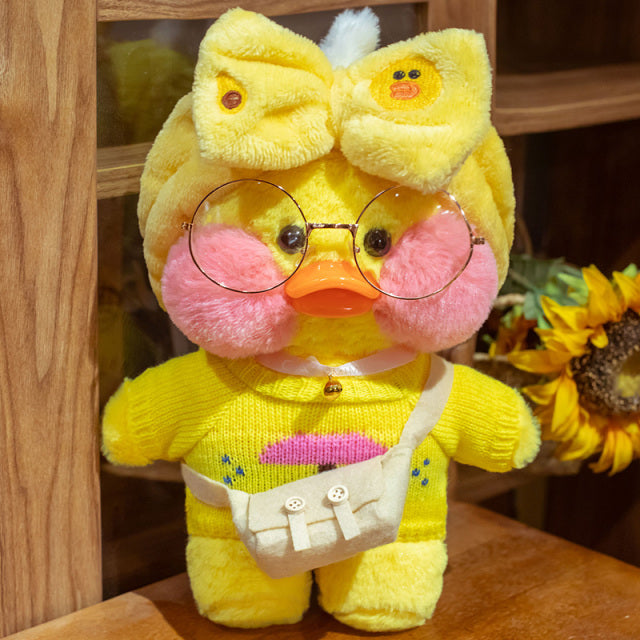 30cm Kawaii Plush Toy Duck Lalafanfan Duck Stuffed Animal Soft Doll Coffee Yellow Ducks Creative Birthday Gift for Girl Children
