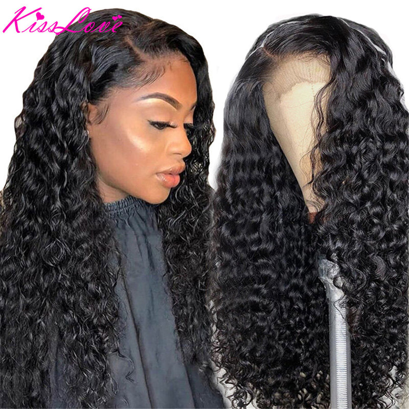 Pelucas de cabello humano con malla Frontal de onda profunda 13x6/13x4 para mujeres negras, peluca Frontal de encaje 360 ​​prearrancada, peluca brasileña con cierre de encaje 5x5 HD