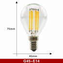 2pcs E27 E14 Retro Edison LED Filament Bulb Lamp AC220V Light Bulb C35 G45 A60 ST64 G80 G95 G125 Glass Bulb Vintage Candle Light
