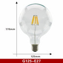 2pcs E27 E14 Retro Edison LED Filament Bulb Lamp AC220V Light Bulb C35 G45 A60 ST64 G80 G95 G125 Glass Bulb Vintage Candle Light