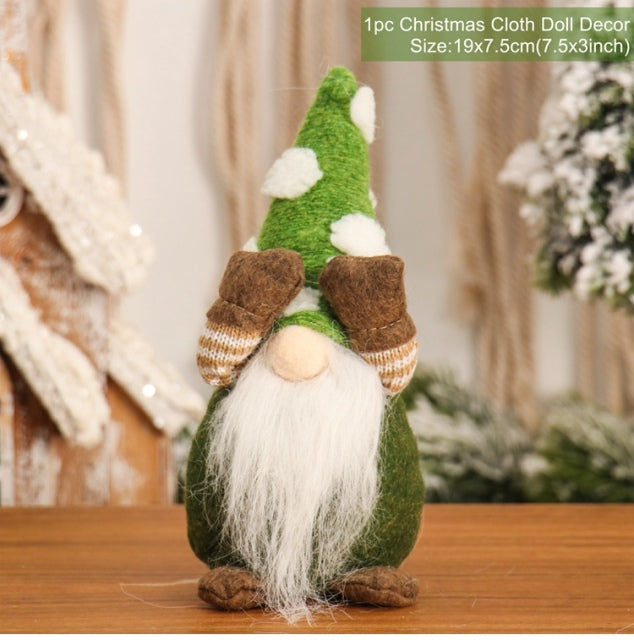 Gnome Weihnachtsgesichtslose Puppe Frohe Weihnachtsdekorationen für Zuhause Cristmas Ornament Xmas Navidad Natal Neujahr 2022