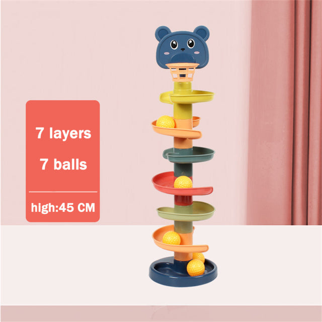 Babyspielzeug Rolling Ball Pile Tower Frühes pädagogisches Spielzeug für Babys Rotating Track Educational Baby Gift Stacking Toy ForChildren