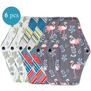 Reusable Menstrual Pads 6 pcs Women Washable Sanitary Napkin Pad Cotton Bamboo Charcoal Health Washable Menstrual Pad
