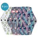 Reusable Menstrual Pads 6 pcs Women Washable Sanitary Napkin Pad Cotton Bamboo Charcoal Health Washable Menstrual Pad