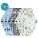 Reusable Menstrual Pads 6 pcs Women Washable Sanitary Napkin Pad Cotton Bamboo Charcoal Health Washable Menstrual Pad