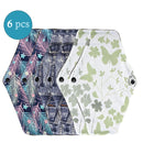 Reusable Menstrual Pads 6 pcs Women Washable Sanitary Napkin Pad Cotton Bamboo Charcoal Health Washable Menstrual Pad