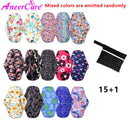 15 Pcs Vagina Higiene Beauty Health Culotte Menstruelle Coletor Menstrual Absorvente Menstrual Pad Reusable Sanitary Pad Pouch