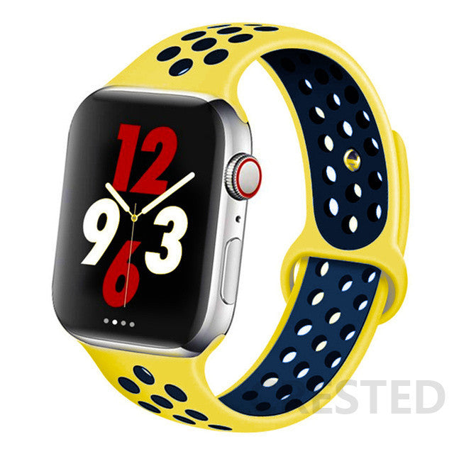 Silicone Strap For Apple Watch band 44mm 40mm 45mm 41mm 38mm 42mm 44 42 38 40 45 mm watchband bracelet iWatch serie 3 4 5 6 se 7