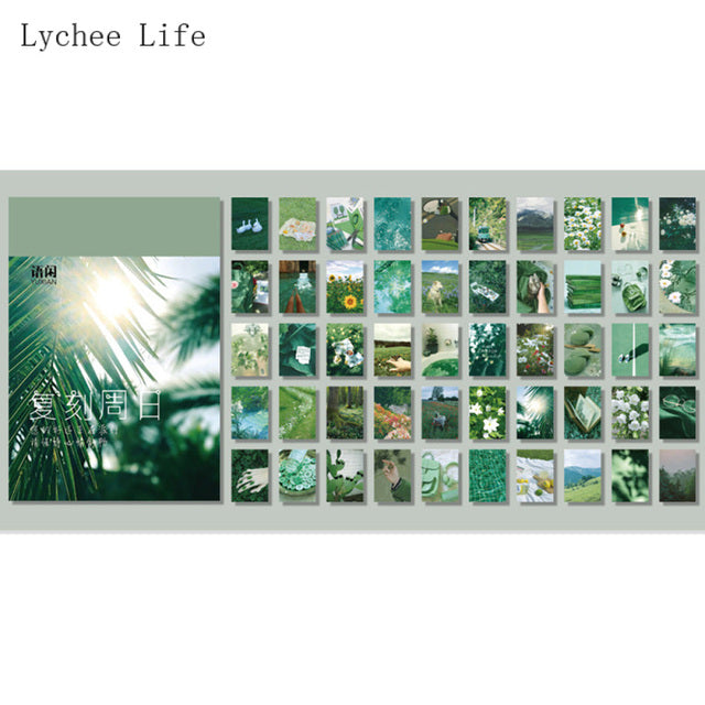 Lychee Life Flower Plants Washi Paper Note Sticker Sticky Scrapbooking Junk Journal Happy Planner Label Dekoration
