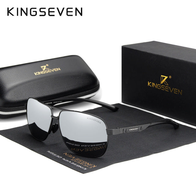 KINGSEVEN 2022 Brand Men Aluminum Sunglasses Polarized UV400 Mirror Male Sun Glasses Women For Men Oculos de sol