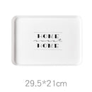 Exquisite Nordic Creative Multi-Function Rectangular Plastic Serving Tray Kitchen Organizer Home Kitchen Fruit Dessert Tray