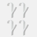 6pcs High Quality Hanger For Heated Towel Radiator Rail Clothes Hanger Bath Hook Holder Percha Plegable Scarf Hanger White Hook