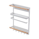 Organizador magnético para cocina, estante para nevera, soporte magnético, toallero de papel, estante de Metal, estante de almacenamiento de especias, accesorios de cocina