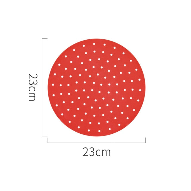 Revestimiento para freidora de aire, alfombrilla para freidora de aire, cesta para freidora de silicona antiadherente de grado alimenticio para freidoras de aire de 7,5 ~ 8 pulgadas, alfombrilla para vaporizadores, utensilios de cocina