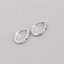 WANTME Real 100% 925 Sterling Silver Punk Hip-Hop Link Chain Gothic Studs Earrings for Fashion Women Jewelry Accessories 2022