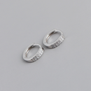 WANTME Real 100% 925 Sterling Silver Punk Hip-Hop Link Chain Gothic Studs Earrings for Fashion Women Jewelry Accessories 2022