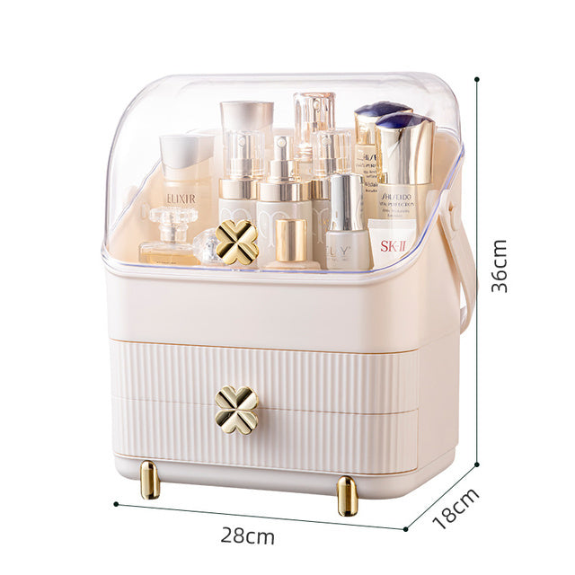 Fashion Big Capacity Cosmetic Storage Box Waterproof Dustproof Bathroom Desktop Beauty Makeup Organizer Skin Care Storage Drawer