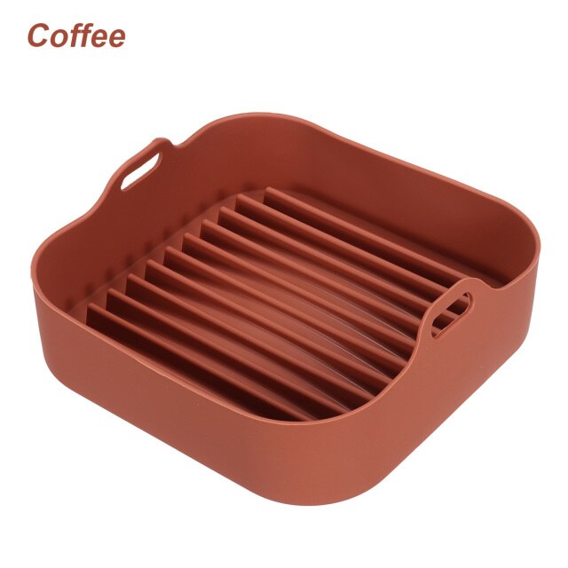Multifunctional Silicone Pot Air Fryers Oven Heated Tray Basket Heat-resistant Thick BBQ Bread Chicken Pizza Basket Baking Tray
