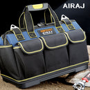AIRAJ Bolsa de herramientas multifunción 1680D Bolsa de electricista de tela Oxford, Bolsa de almacenamiento anticaída impermeable con múltiples bolsillos