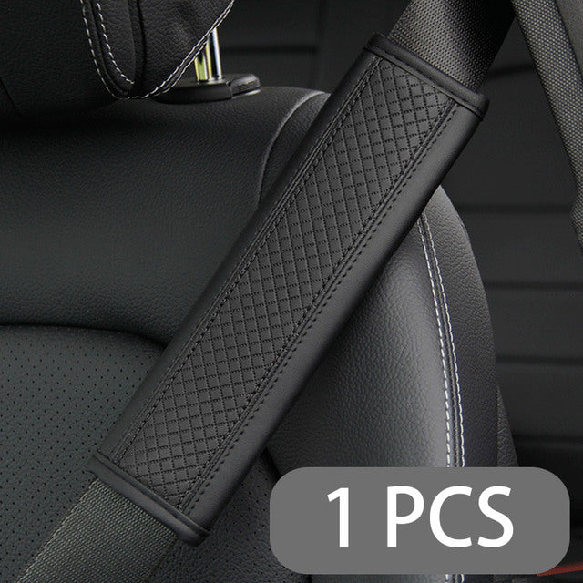 Car Accessories Seat Belt Pu Leather Safety Belt Shoulder Cover Breathable Protection Seat Belt Padding Pad Auto Interior Access