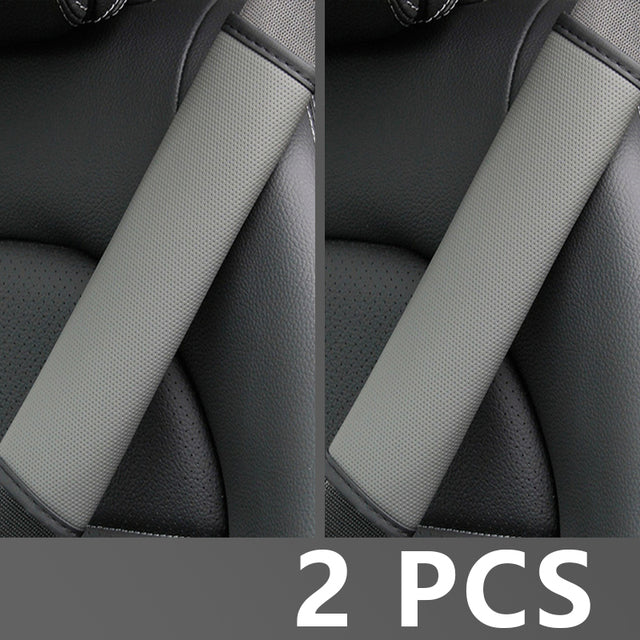 Car Accessories Seat Belt Pu Leather Safety Belt Shoulder Cover Breathable Protection Seat Belt Padding Pad Auto Interior Access