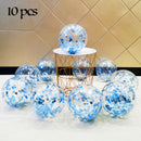 10/20 Star Confetti Balloons Metallic Confetti Latex Transparent Ballon Baby Shower Birthday Party Wedding Decoration Ball Globo