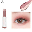 1Pcs Professional 2 In 1 Double Color Gradient Velvet Eye Shadow Stick Lazy Makeup Waterproof Lasting Shimmer Metallic Eyeshadow