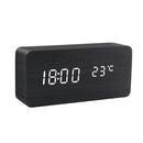 USB/AAA  Clocks LED Wooden Alarm Clock Watch Table Voice Control Digital Wood Despertador Electronic Desktop Table Decor 2022
