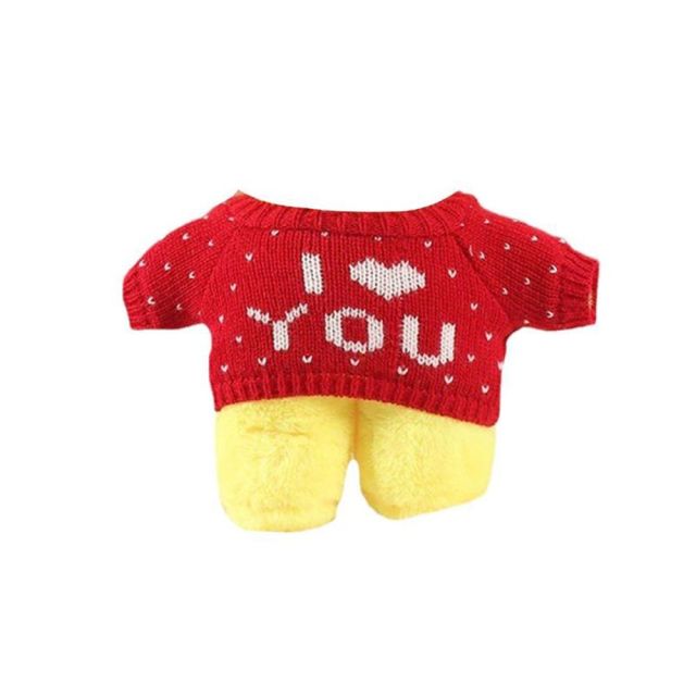 Mini pato amarillo de dibujos animados suave, ropa de juguete de peluche, muñecos de peluche bonitos para pato amarillo de 30 cm, juguetes para niños, regalos de cumpleaños, accesorios