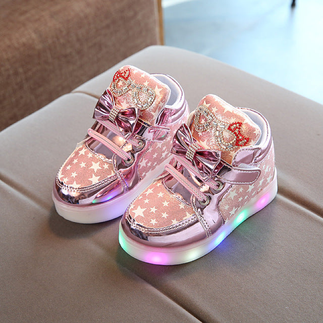 Zapatos con luces 2020, zapatillas brillantes para niñas, cesta, zapatos con iluminación Led para niños, zapatillas luminosas, cesta infantil led