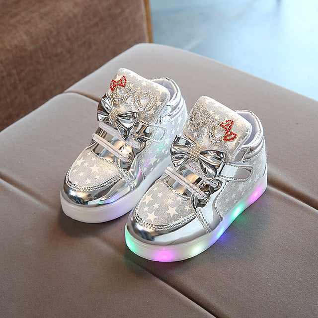 Zapatos con luces 2020, zapatillas brillantes para niñas, cesta, zapatos con iluminación Led para niños, zapatillas luminosas, cesta infantil led