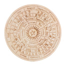 Tablero de péndulo de adivinación de madera de Altar tallado, estrella, sol, luna, corte láser, rebanada, Base de madera, posavasos, letrero de pared, decoración Hexagonal puntiaguda