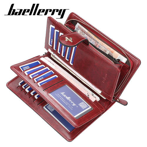 The Curator | Engravable Genuine Leather Long Wallet for Women