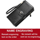 2022 Large Women Wallets Name Engraving Hollow Out Long Wallet Fashion Top Quality PU Leather Card Holder Wallet For Women
