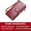 2022 Large Women Wallets Name Engraving Hollow Out Long Wallet Fashion Top Quality PU Leather Card Holder Wallet For Women