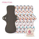 Mora Mona Menstrual Pads Breathable Women Feminine Panty Liner Sanitary Napkin Pad Reusable Washable Cloth 1/5 Pcs