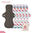 Mora Mona Menstrual Pads Breathable Women Feminine Panty Liner Sanitary Napkin Pad Reusable Washable Cloth 1/5 Pcs