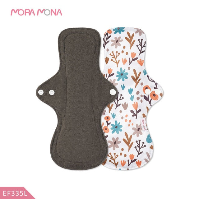 Mora Mona Menstruationseinlagen Atmungsaktiv Damen Feminin Slipeinlage Damenbinde Pad Wiederverwendbar Waschbar Tuch 1/5 Stk