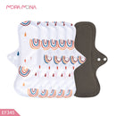Mora Mona Menstrual Pads Breathable Women Feminine Panty Liner Sanitary Napkin Pad Reusable Washable Cloth 1/5 Pcs