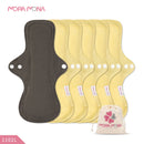 Mora Mona Menstrual Pads Breathable Women Feminine Panty Liner Sanitary Napkin Pad Reusable Washable Cloth 1/5 Pcs