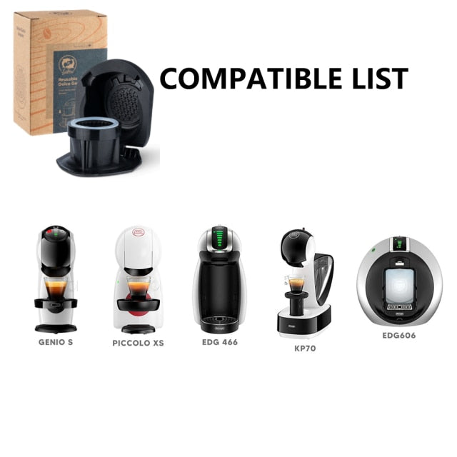 Adaptador de cápsula reutilizable para Dolce Gusto Coffee Capsule Convert Compatible con Genio S, Piccolo Machine Coffee Accesso