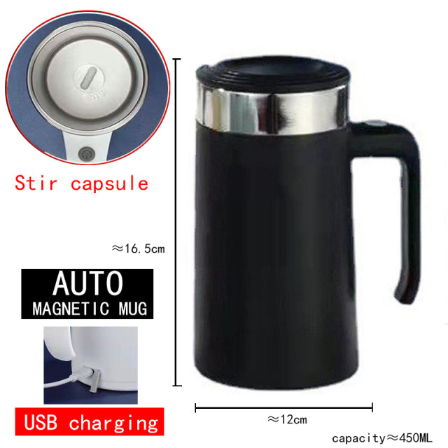 New Automatic Self Stirring Magnetic Mug Creative Stainless Steel Coffee Milk Mixing Cup Blender Lazy Smart Mixer Thermal Cup