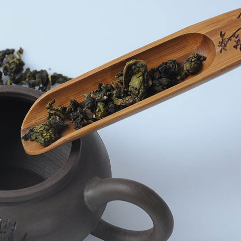 Cucharadita de bambú Natural, pala de té china Kongfu, pinzas para té, ceremonia, forma de pez, cepillo de té, accesorios para té