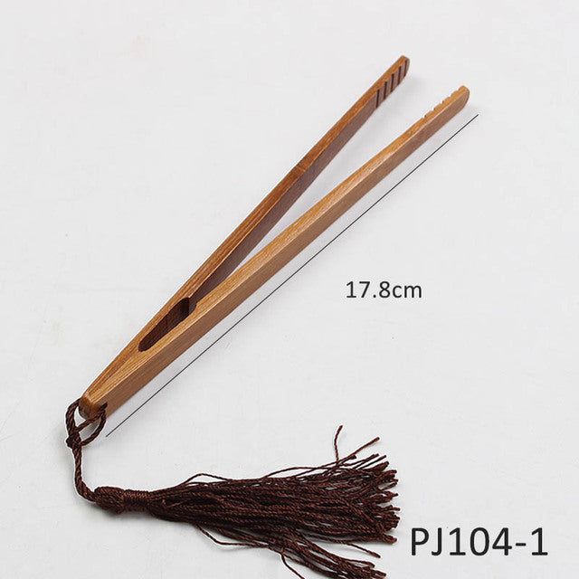 TeaSpoon Natural Bamboo Chinese Kongfu Tea Shovel Tea clips Ceremony Fish Shape Tea brush Teaware Accessories