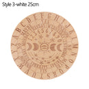 Tablero de péndulo de adivinación de madera de Altar tallado, estrella, sol, luna, corte láser, rebanada, Base de madera, posavasos, letrero de pared, decoración Hexagonal puntiaguda