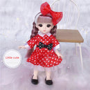 BJD Mini 16cm Doll 13 Movable Joints 1/12 Multi-color Hair Princess Doll and Clothes Can Dress Up Girls DIY Toys Birthday Gifts