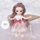 BJD Mini 16cm Doll 13 Movable Joints 1/12 Multi-color Hair Princess Doll and Clothes Can Dress Up Girls DIY Toys Birthday Gifts