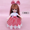 BJD Mini 16cm Doll 13 Movable Joints 1/12 Multi-color Hair Princess Doll and Clothes Can Dress Up Girls DIY Toys Birthday Gifts