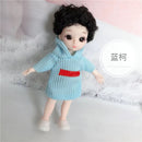 BJD Mini 16cm Doll 13 Movable Joints 1/12 Multi-color Hair Princess Doll and Clothes Can Dress Up Girls DIY Toys Birthday Gifts